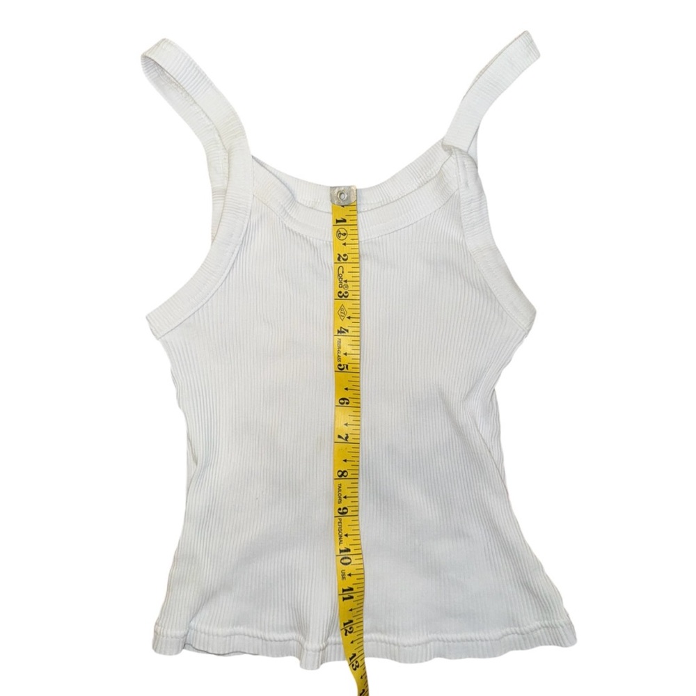 Weekday White Ribbed Crop Tank - Picture 6 of 8